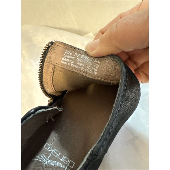 Dansko Lettie Women's 37 EU/6.5 US Black Leather Hidden Wedge Ankle Bootie - Picture 5 of 11